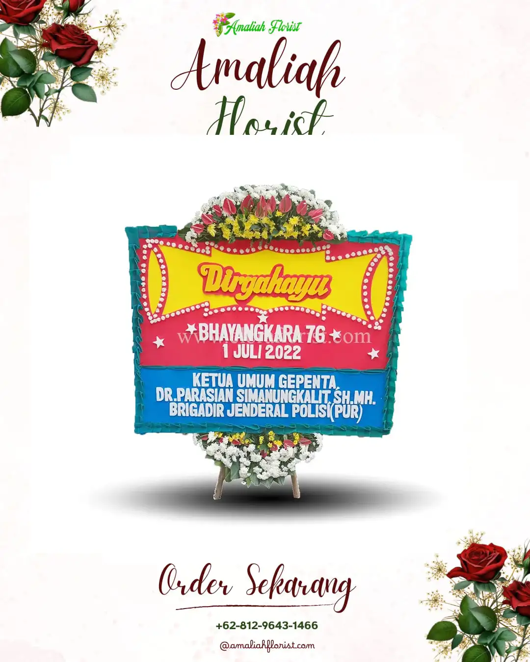 Papan Bunga HUT Ulang Tahun Balearjosari